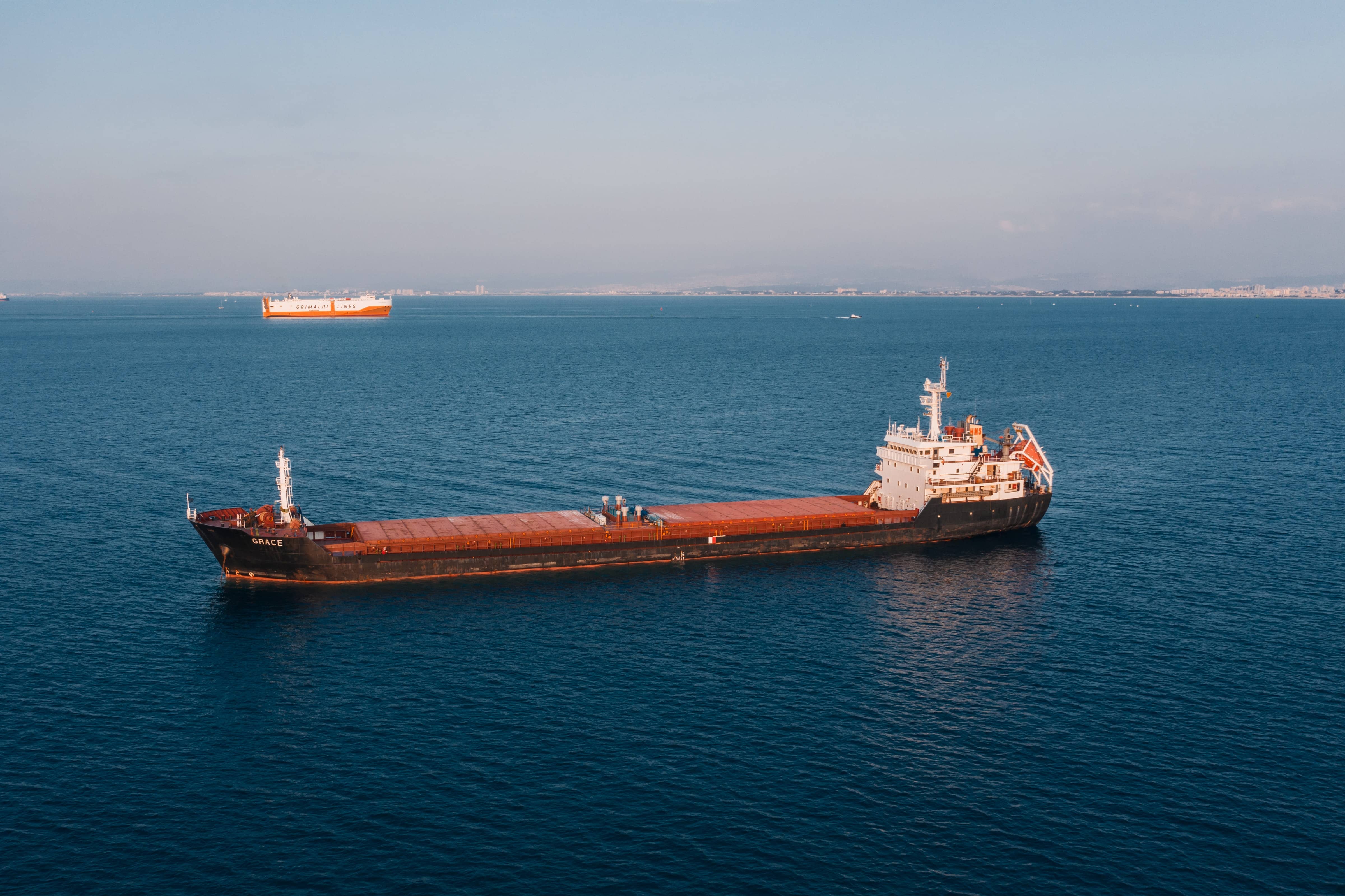 empty cargo sitting still on the lagos water